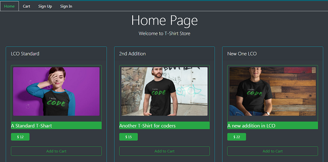 Online T-Shirt Store